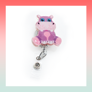 Hippo- Badge Reel Clip