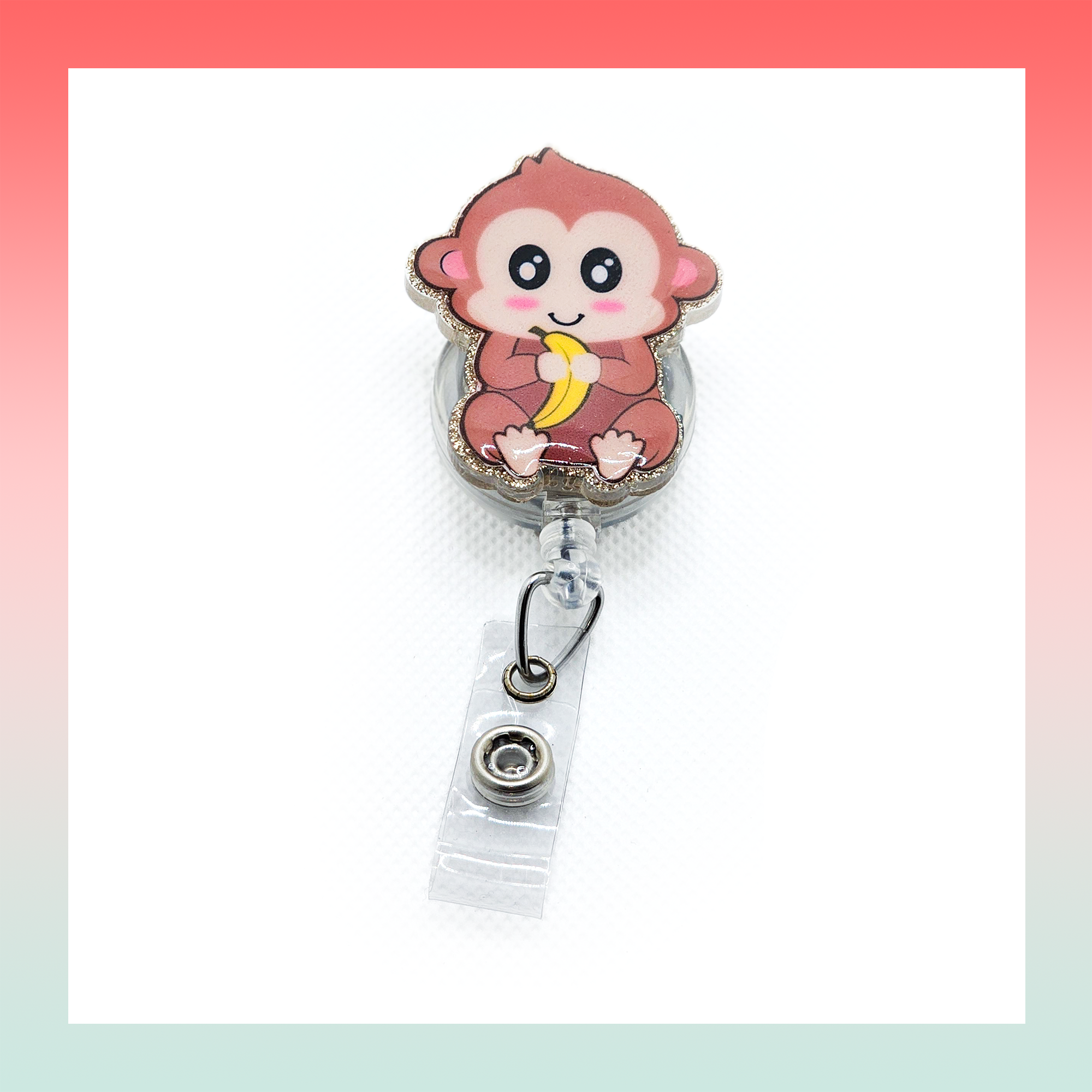 Monkey- Badge Reel Clip