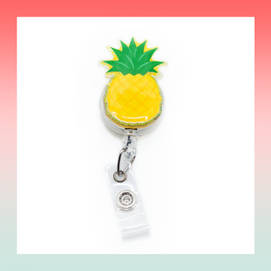 Pineapple- Badge Reel Clip