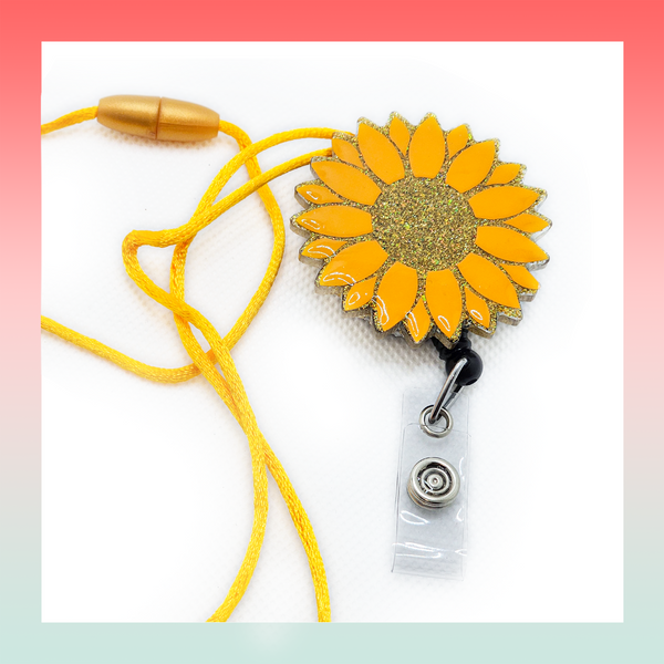 Sunflower Yellow- Badge Reel Lanyard – Pickled Grits