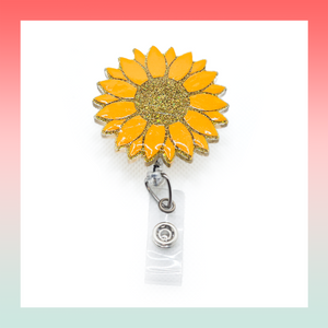 Sunflower Yellow- Badge Reel Clip