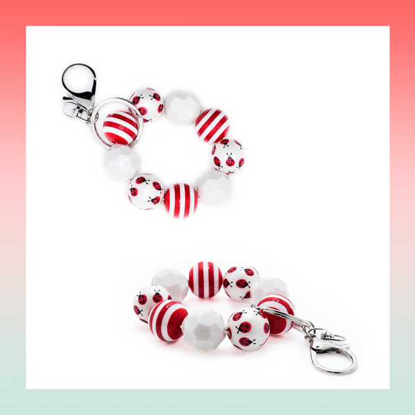 Acrylic Beaded Keychain- Small