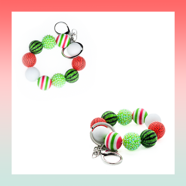 Acrylic Beaded Keychain- Small