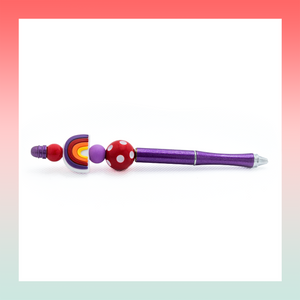 Rainbow- Beaded Pen (RTS)