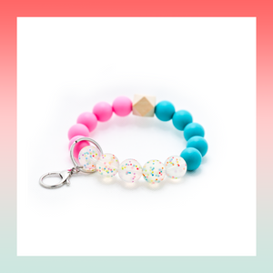 Silicone Beaded Keychain- Large