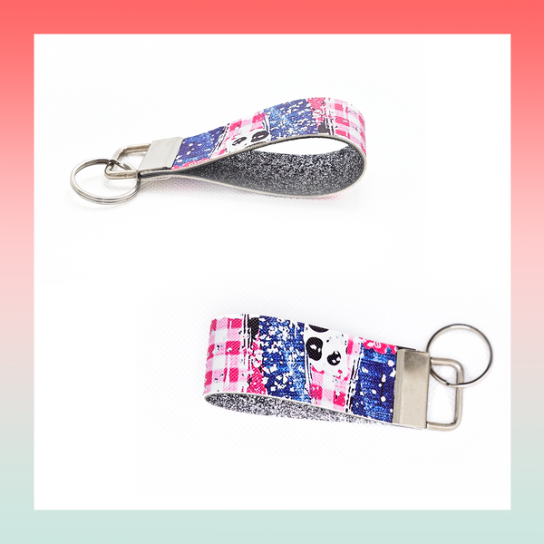 Faux Leather Keychain- Small