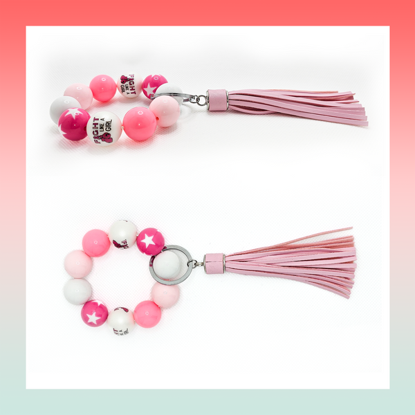 Acrylic Beaded Keychain- Tassel