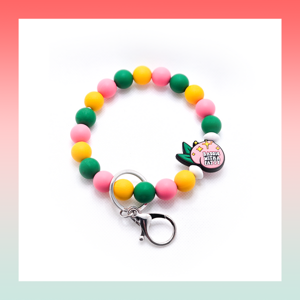 Silicone Beaded Keychain- Large