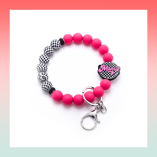 Silicone Beaded Keychain- Large