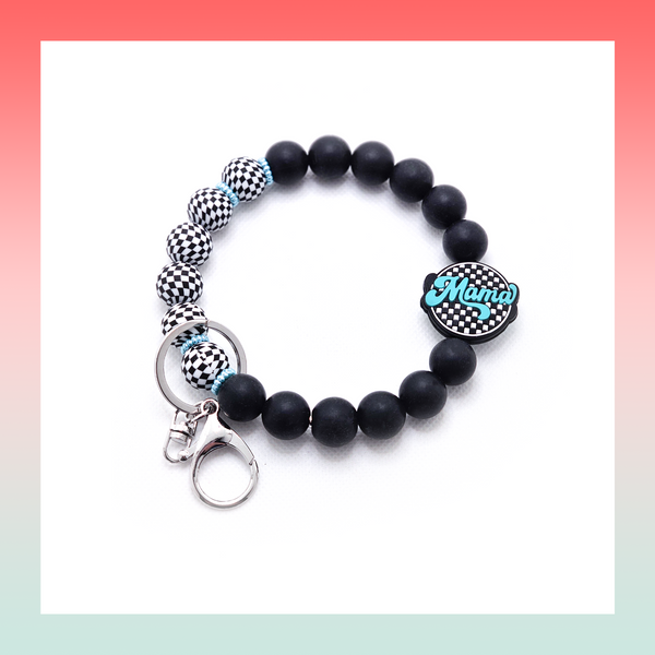 Silicone Beaded Keychain- Large