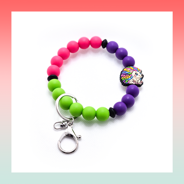 Silicone Beaded Keychain- Large