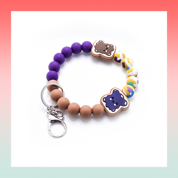 Silicone Beaded Keychain- Large