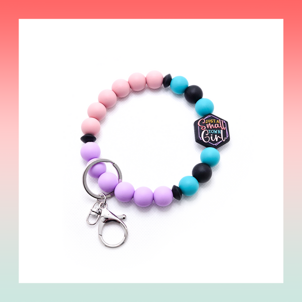 Silicone Beaded Keychain- Large