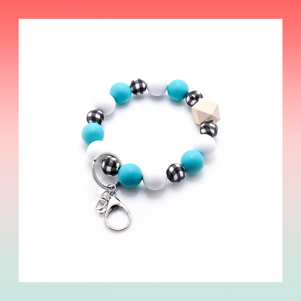 Silicone Beaded Keychain- Large