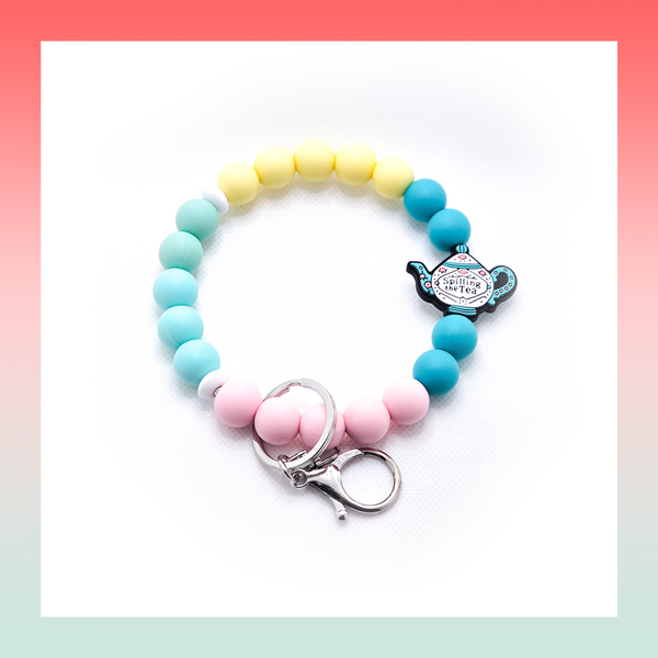 Silicone Beaded Keychain- Large