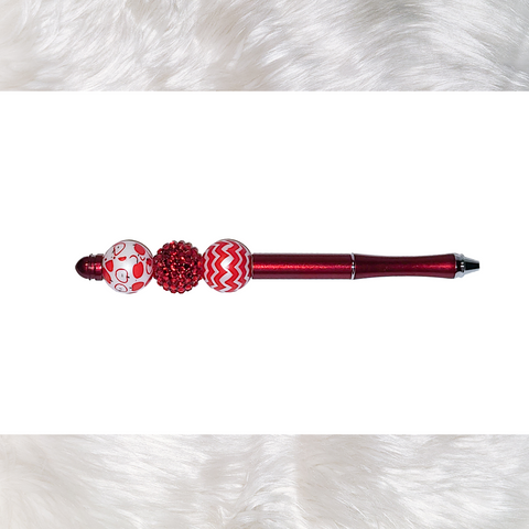 Red Apple Beaded Pen (RTS)